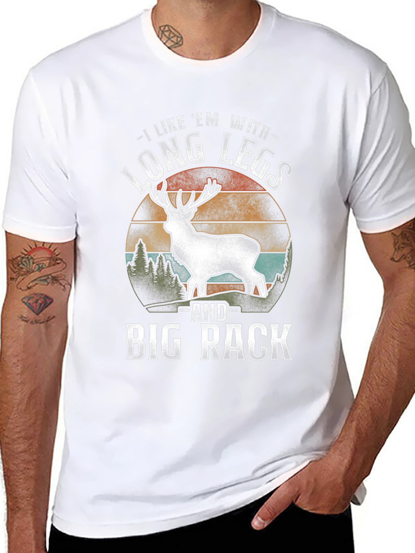 Long Legs & Big Rack Deer Graphic Tee