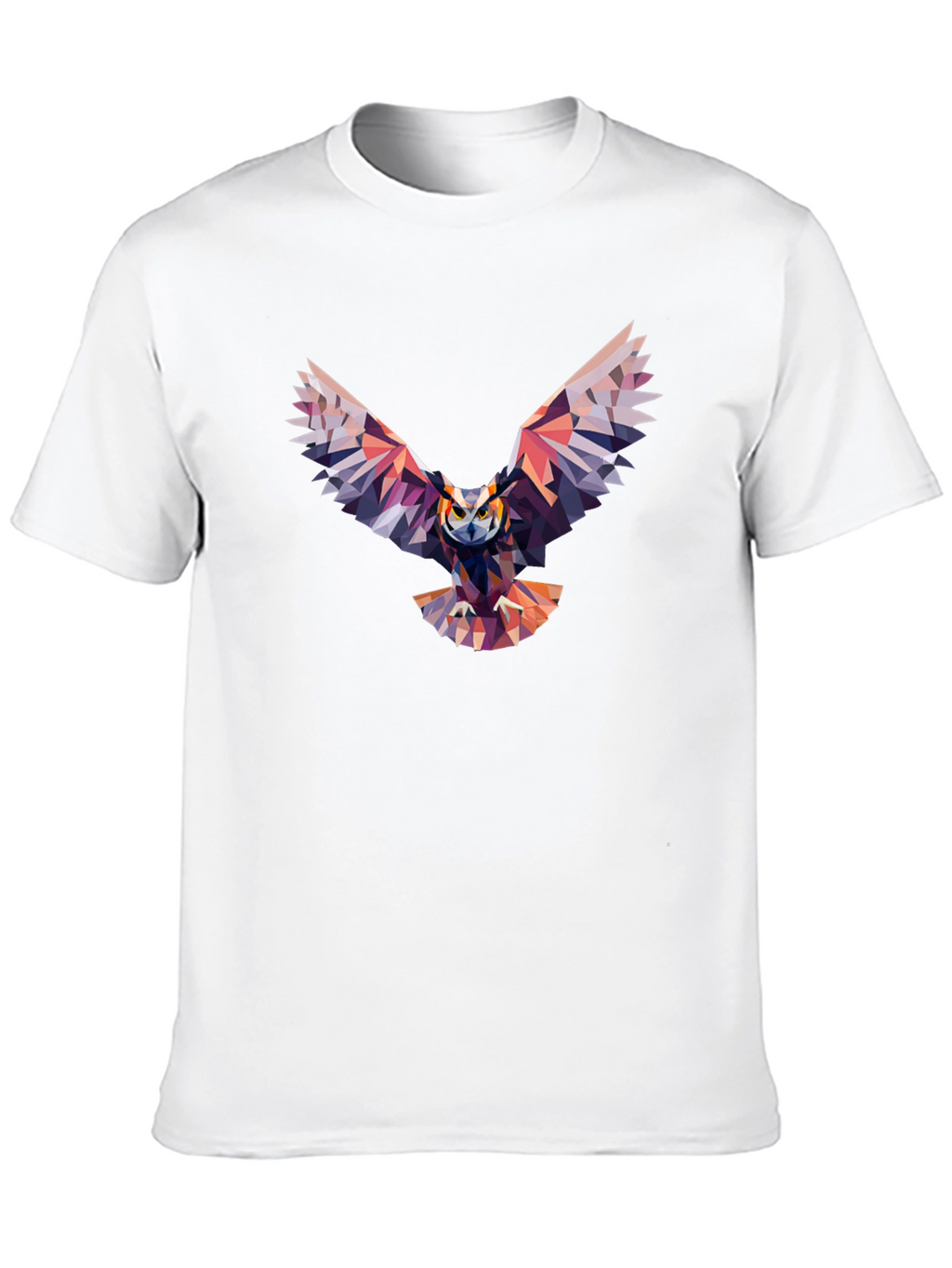 Geometric Owl Graphic Black T-Shirt