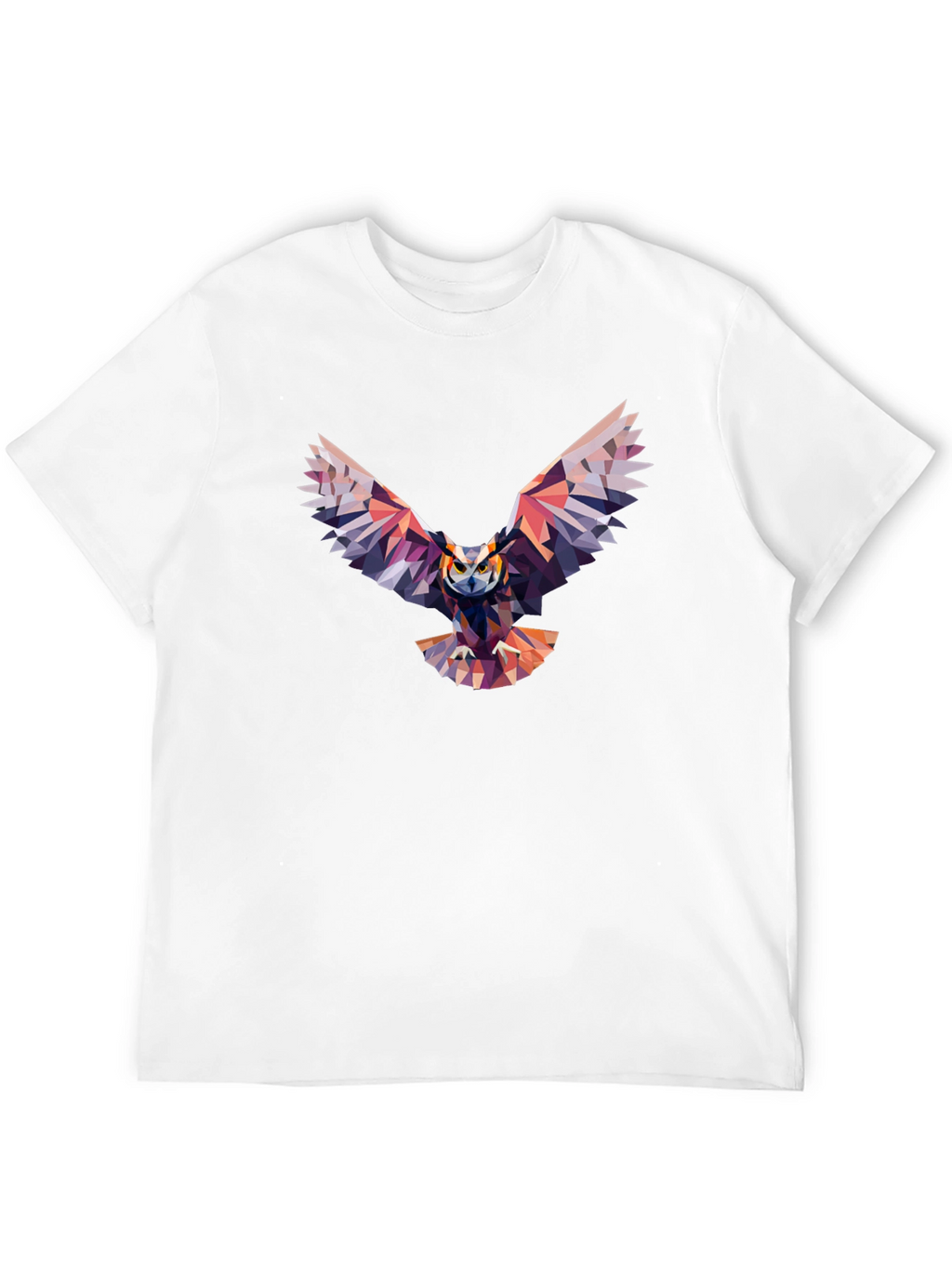 Geometric Owl Graphic Black T-Shirt