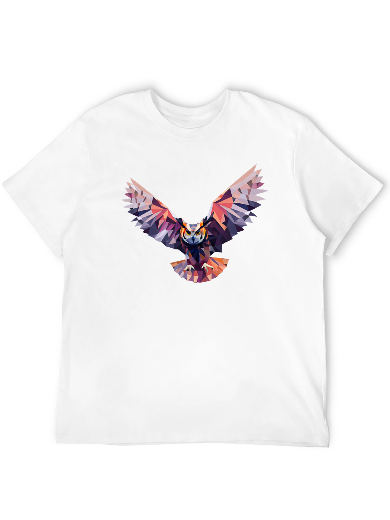 Geometric Owl Graphic Black T-Shirt