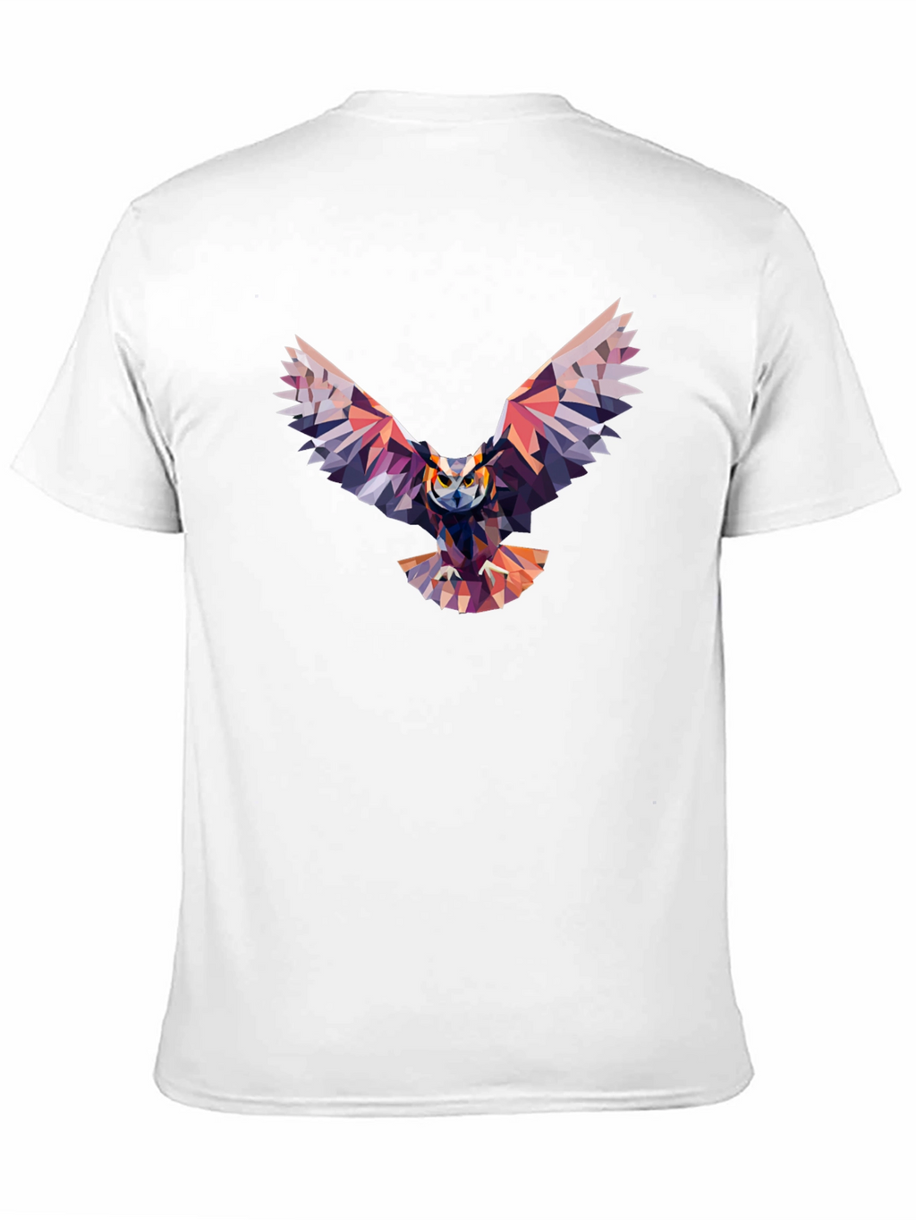 Geometric Owl Graphic Black T-Shirt