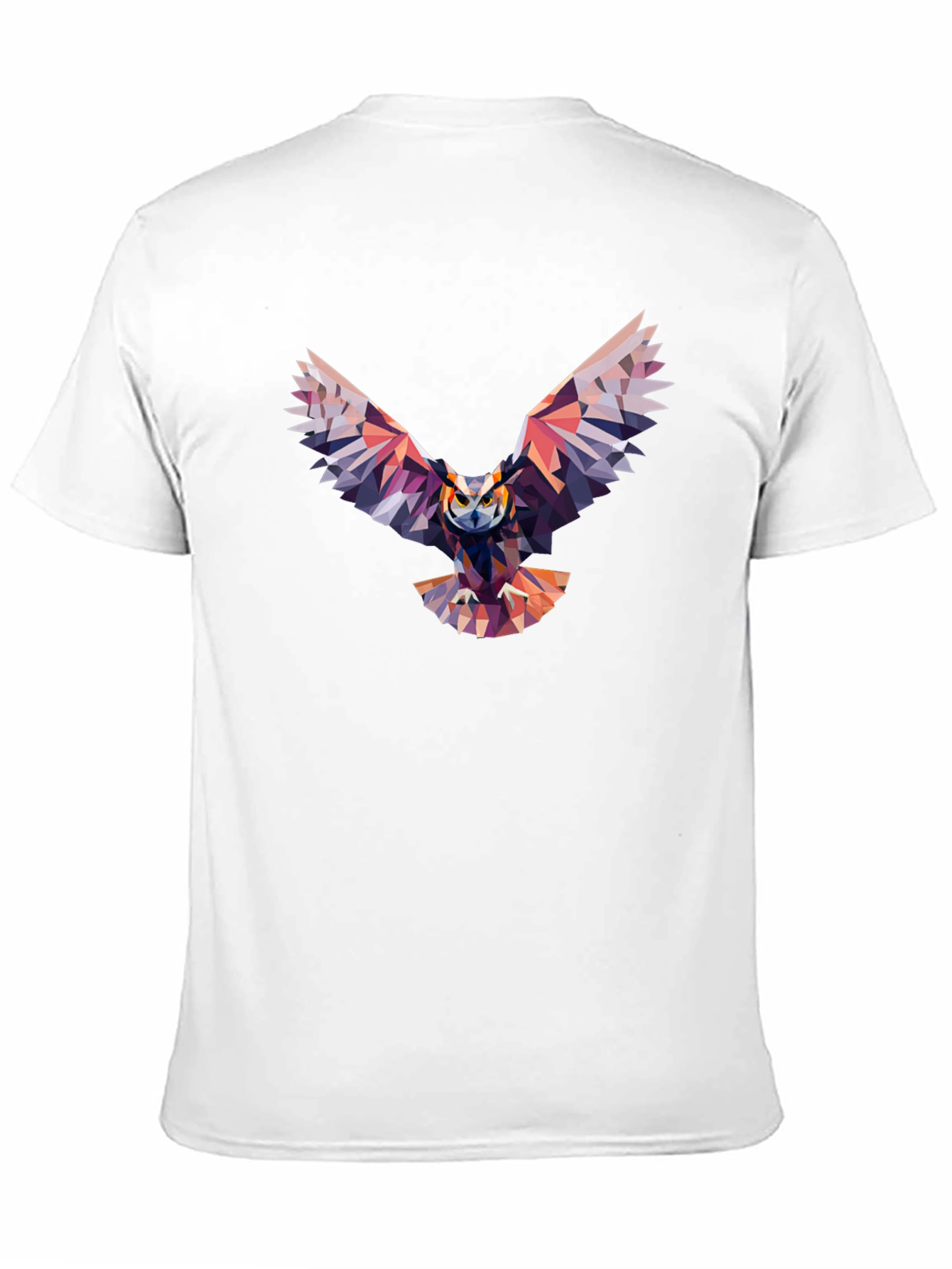 Geometric Owl Graphic Black T-Shirt