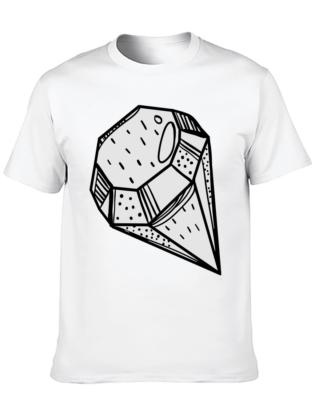 Abstract Geometric Graphic Print Black T-Shirt