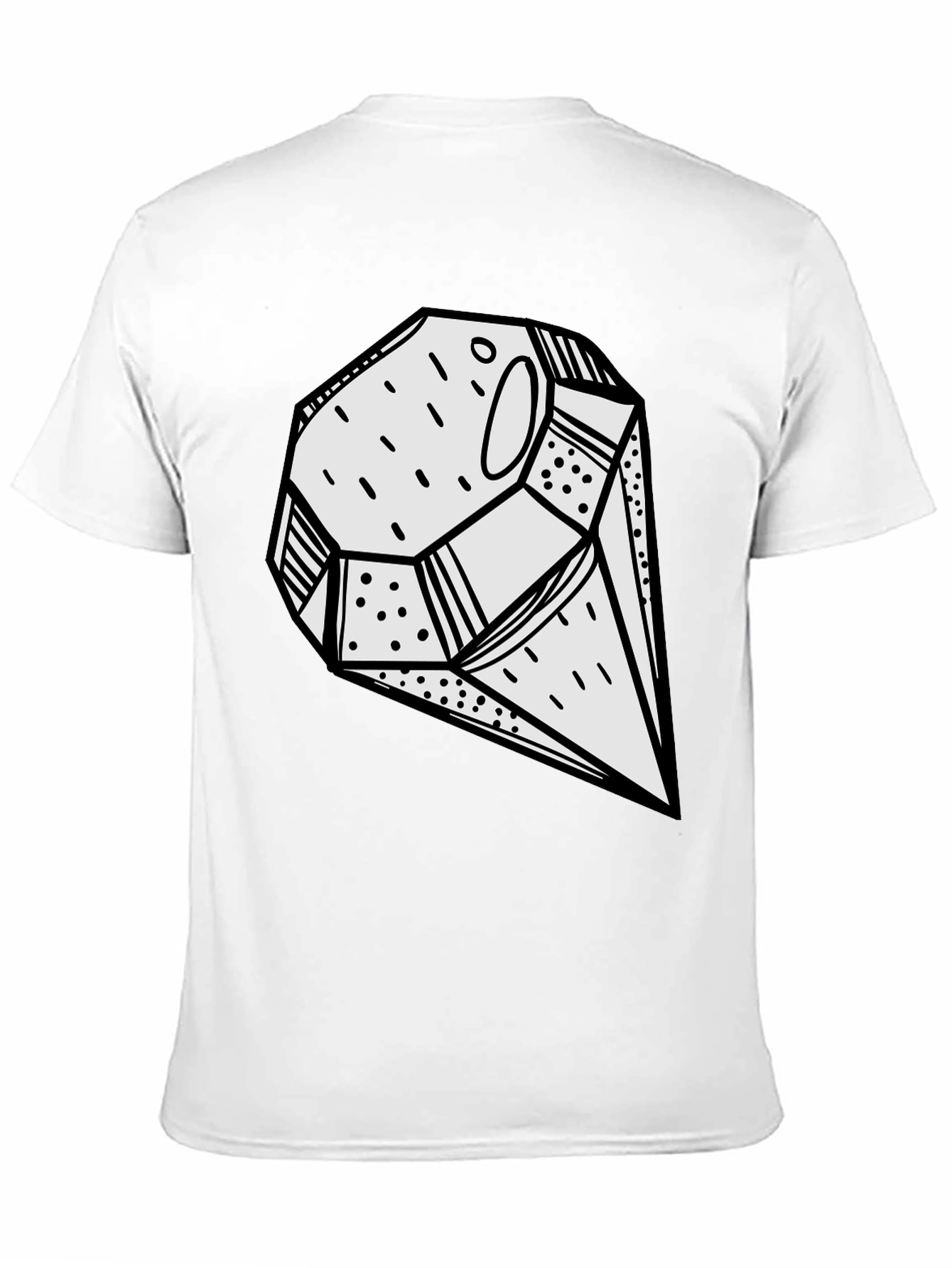 Abstract Geometric Graphic Print Black T-Shirt
