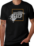 Explore Yourself Graphic Black T-Shirt