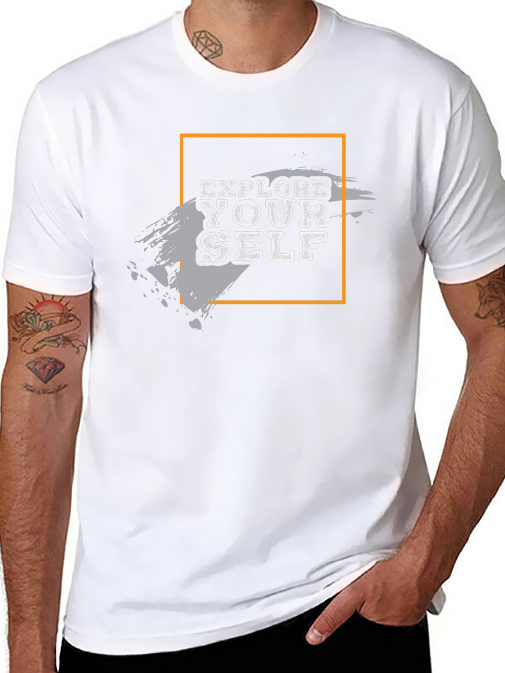 Explore Yourself Graphic Black T-Shirt