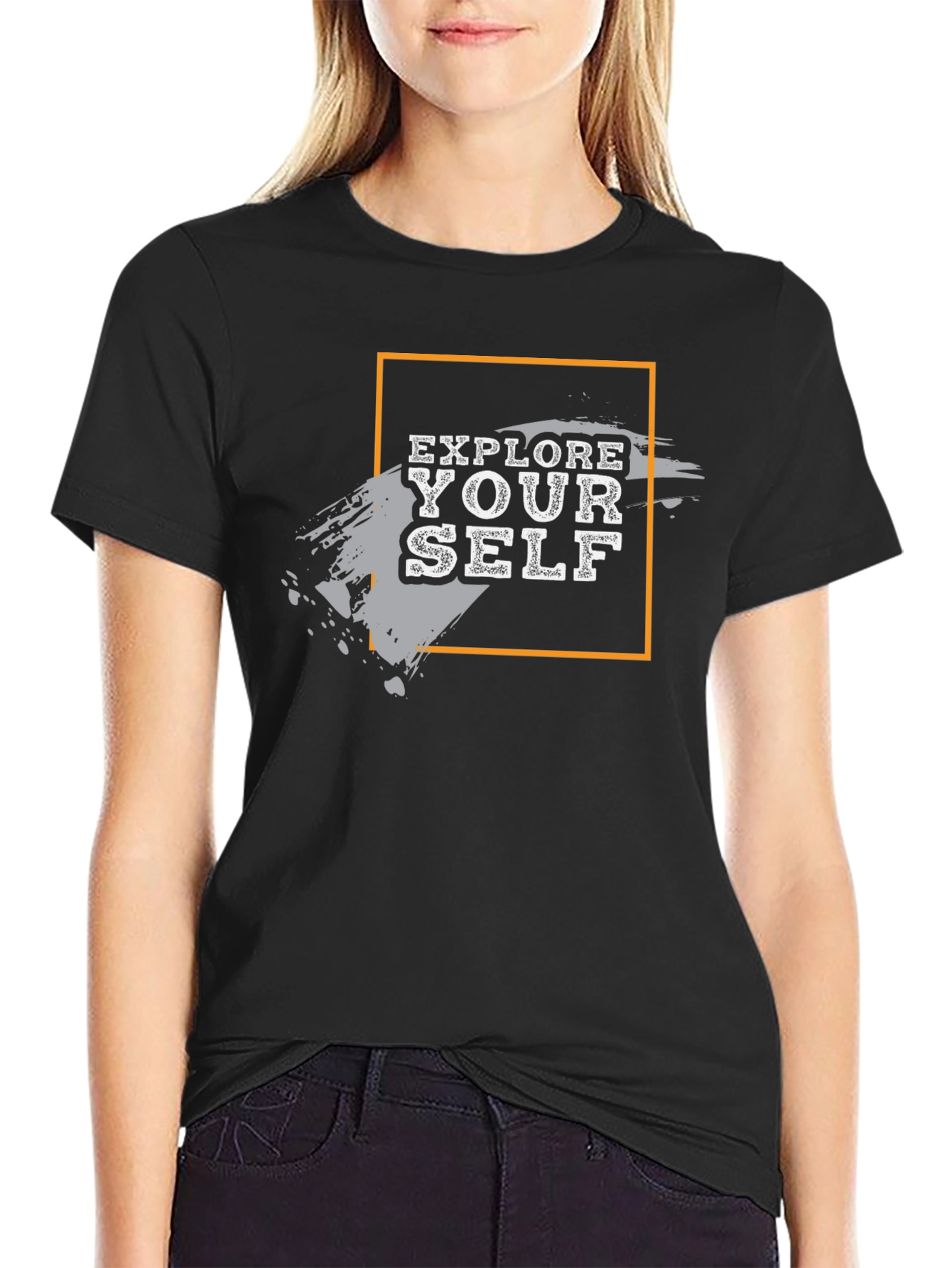 Explore Yourself Graphic Black T-Shirt