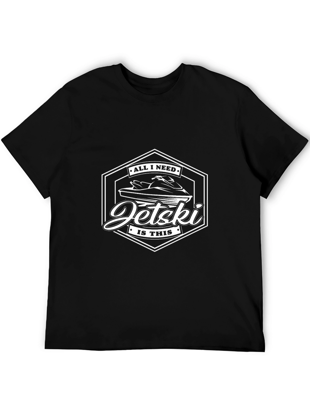 Jet Ski All I Need Black Graphic Tee