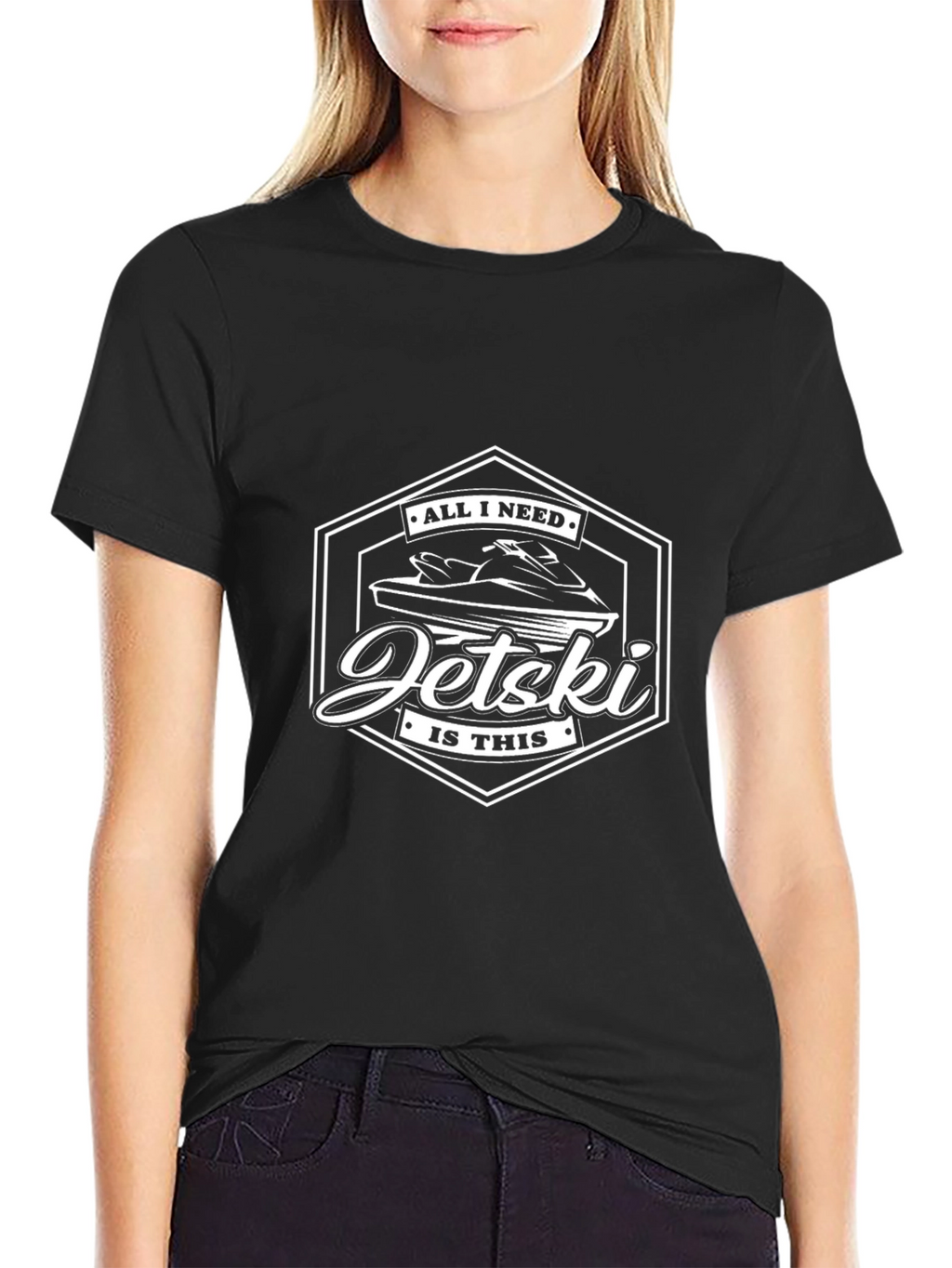 Jet Ski All I Need Black Graphic Tee