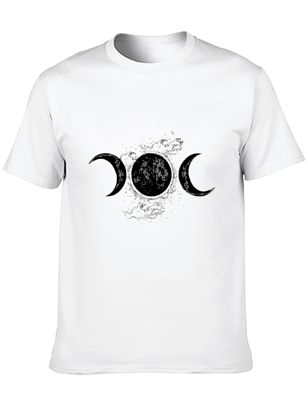 Triple Moon Goddess T-Shirt - Celestial Black Tee