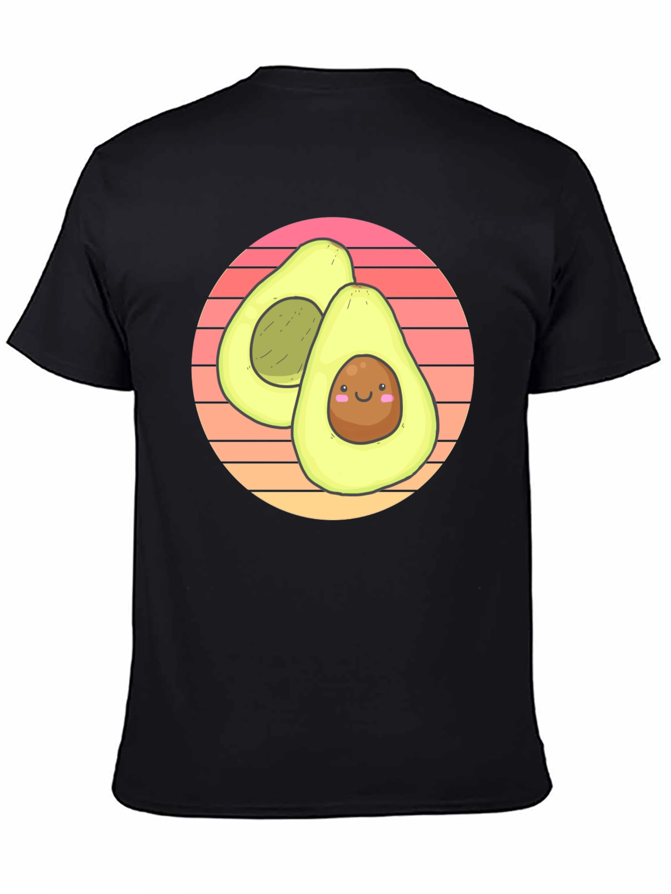 Cute Avocado Graphic T-Shirt - Black Cotton Tee