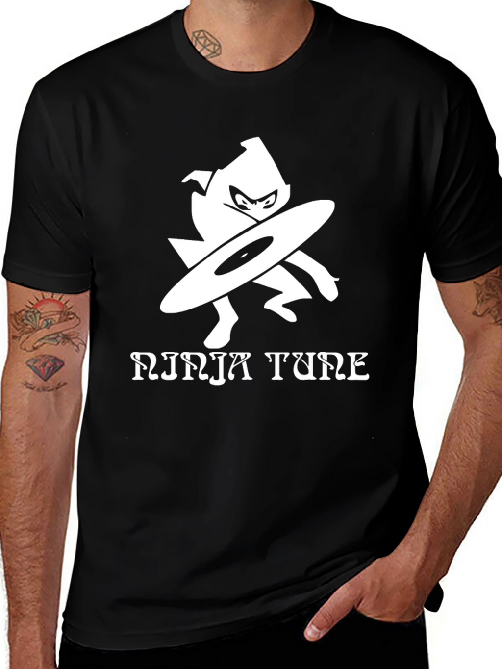 Ninja Tune Black Graphic T-Shirt