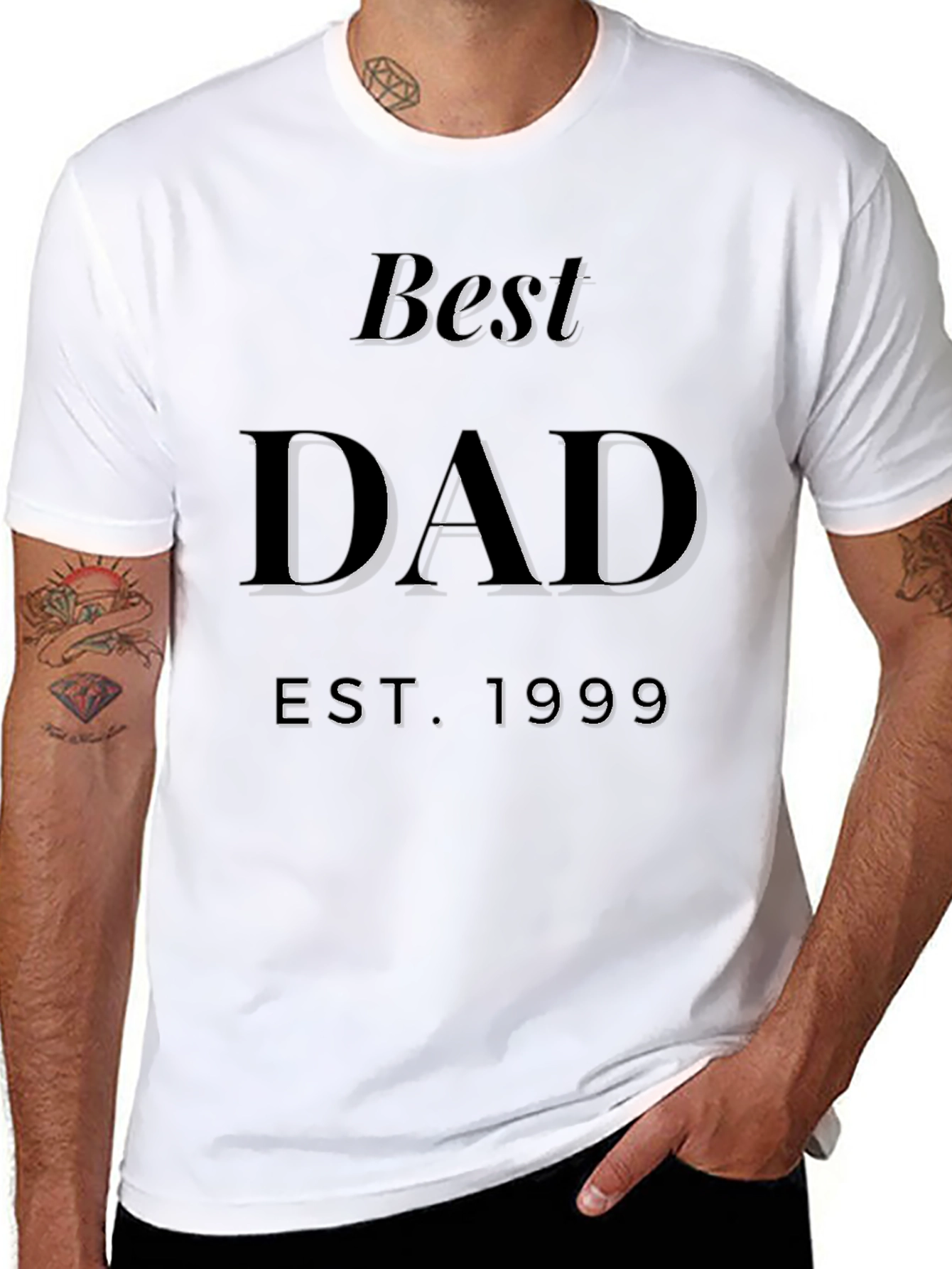 Best Dad EST 1999 Black T-Shirt