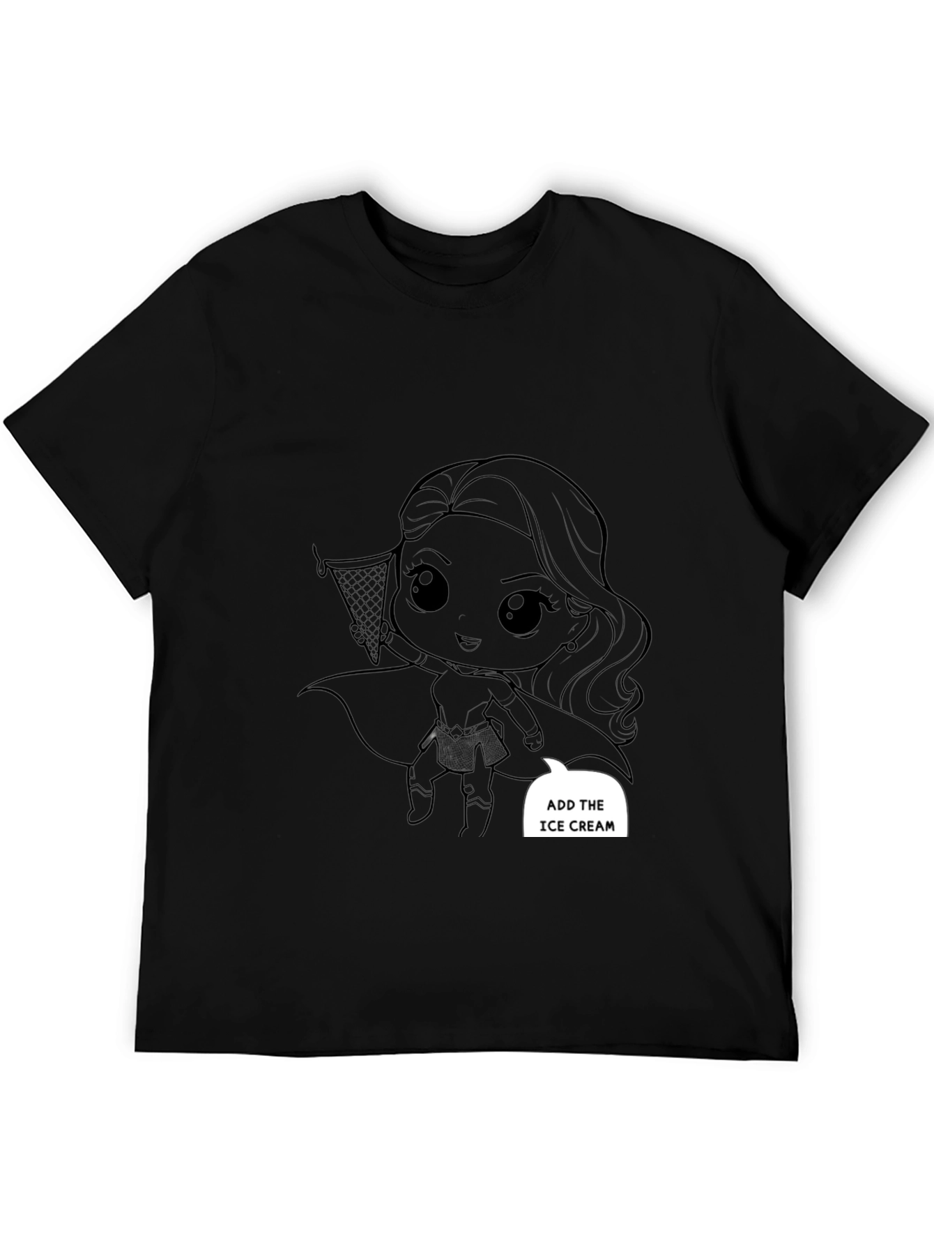 Superhero Girl Black T-Shirt