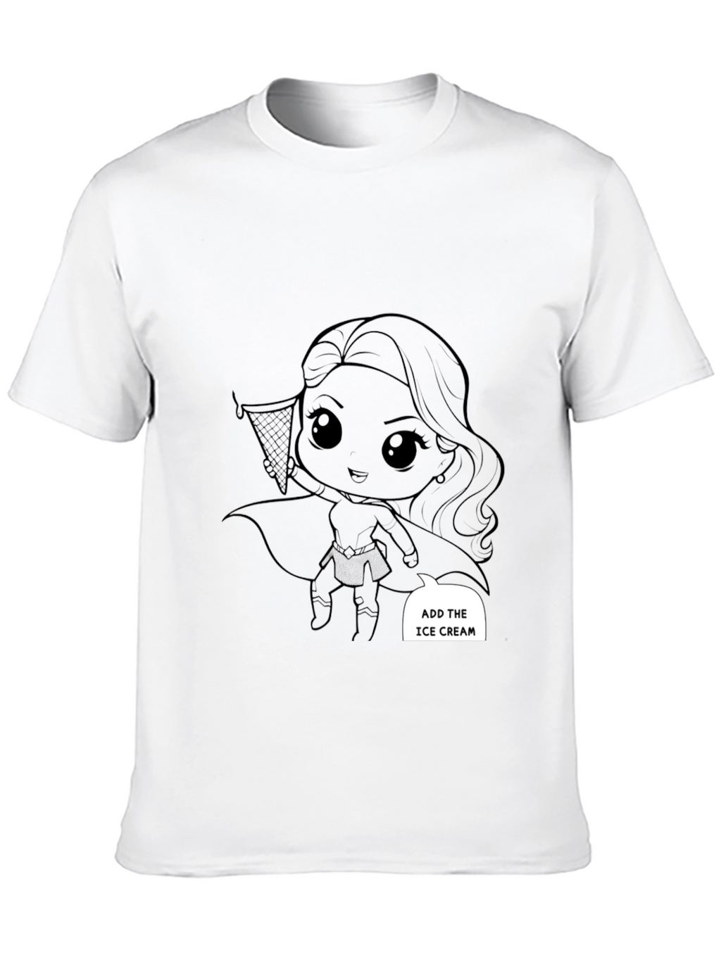 Superhero Girl Black T-Shirt
