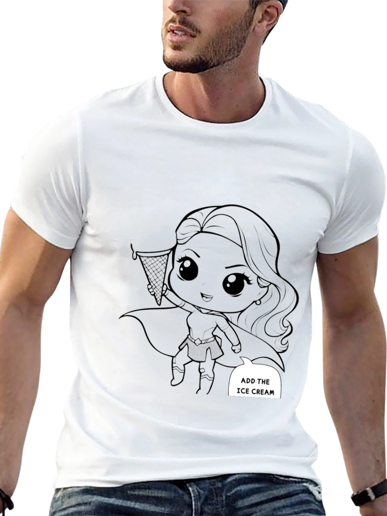 Superhero Girl Black T-Shirt
