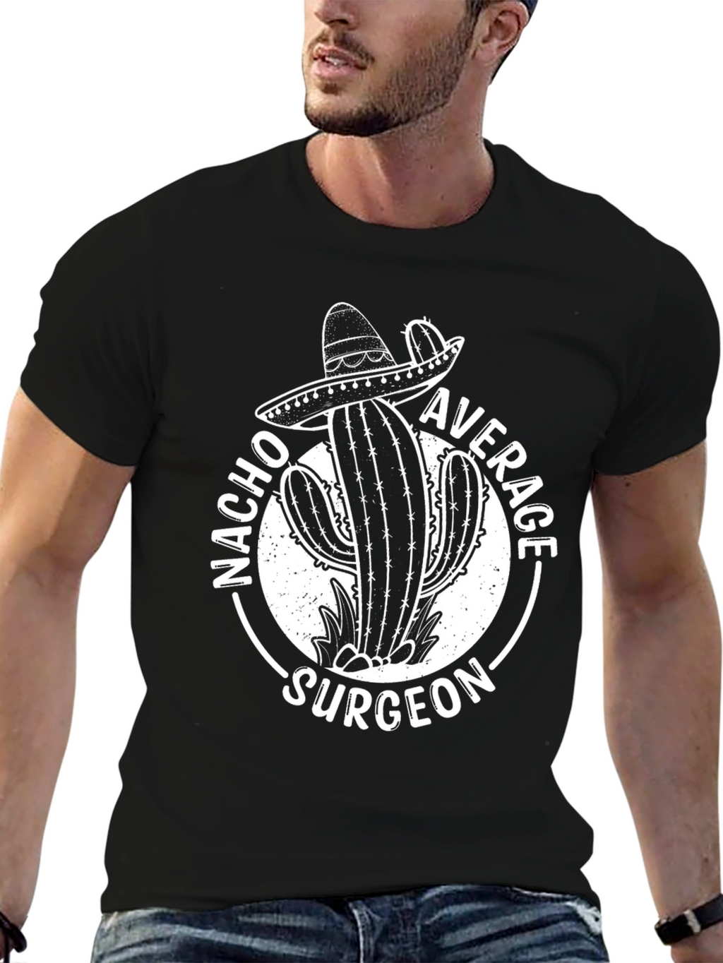 Nacho Average Surgeon Cactus Graphic Tee
