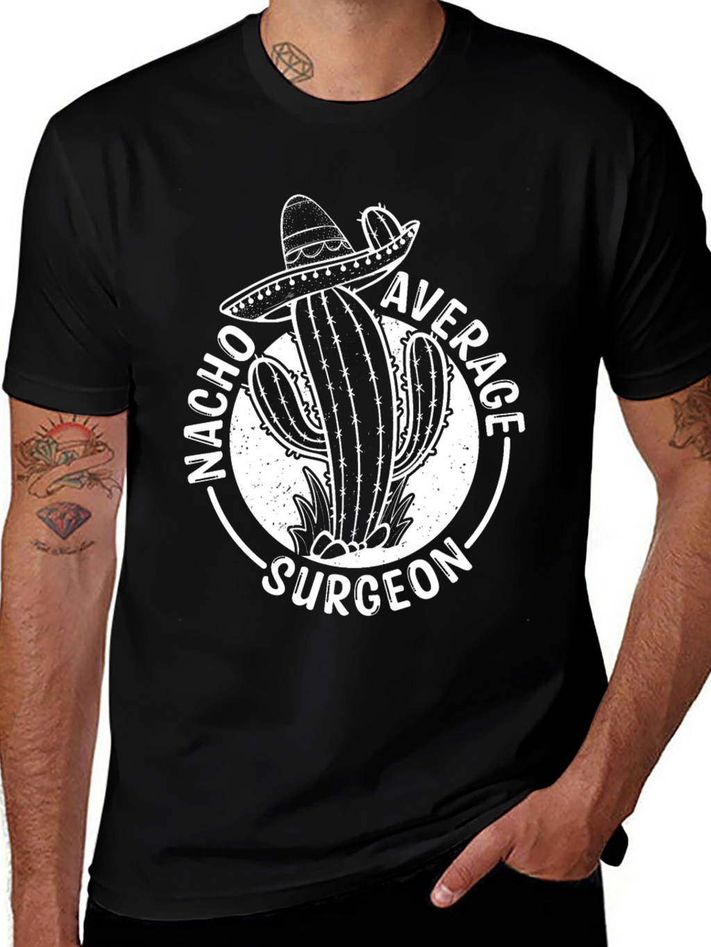 Nacho Average Surgeon Cactus Graphic Tee
