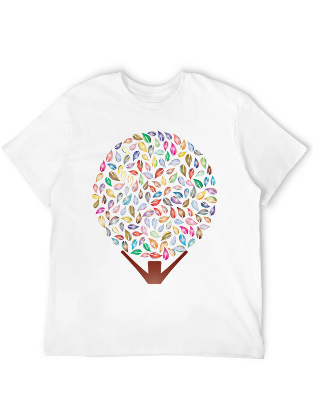 Leaf Tree Graphic Black T-Shirt