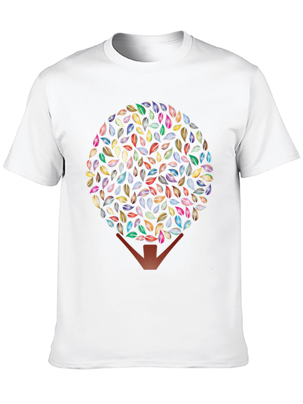 Leaf Tree Graphic Black T-Shirt