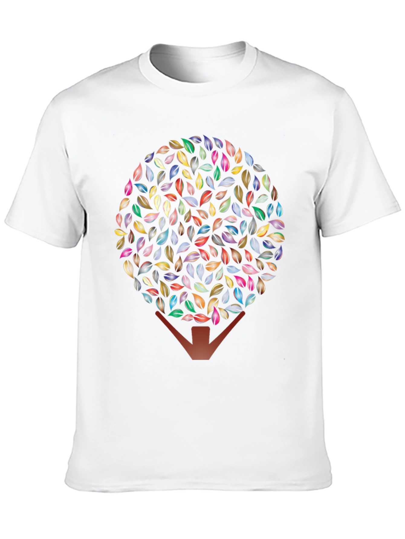 Leaf Tree Graphic Black T-Shirt