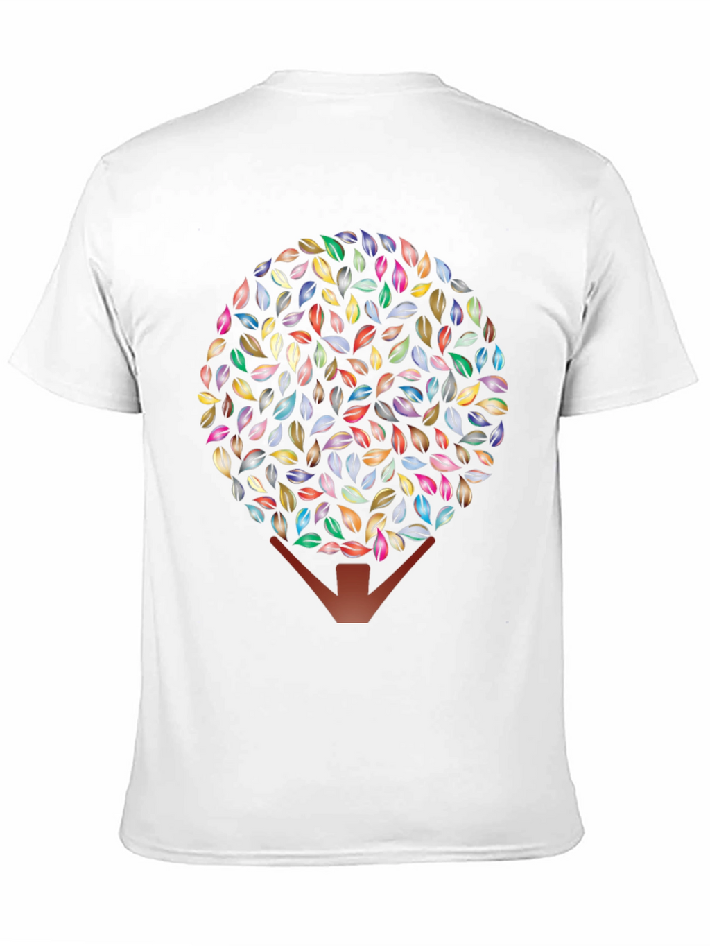 Leaf Tree Graphic Black T-Shirt