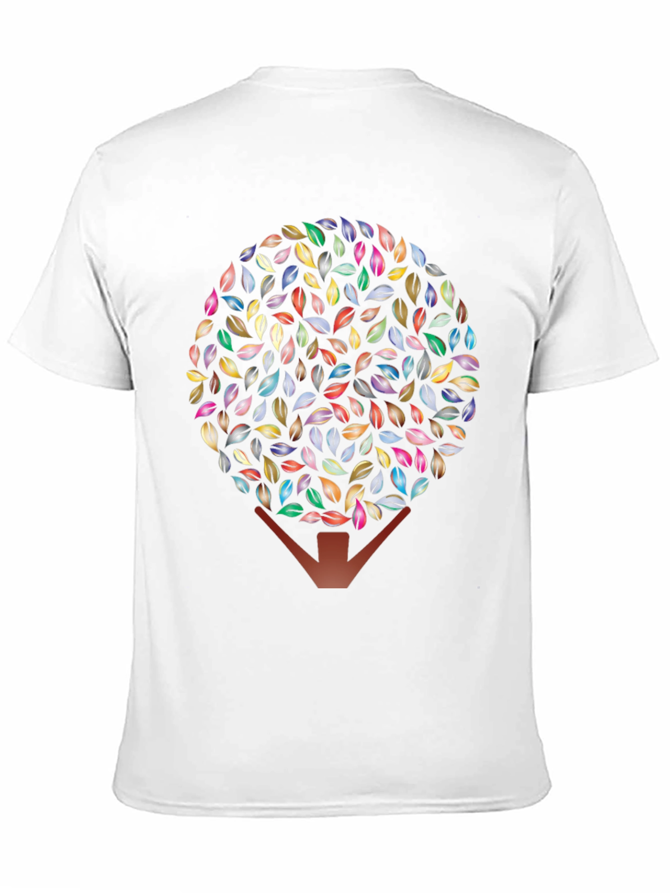 Leaf Tree Graphic Black T-Shirt