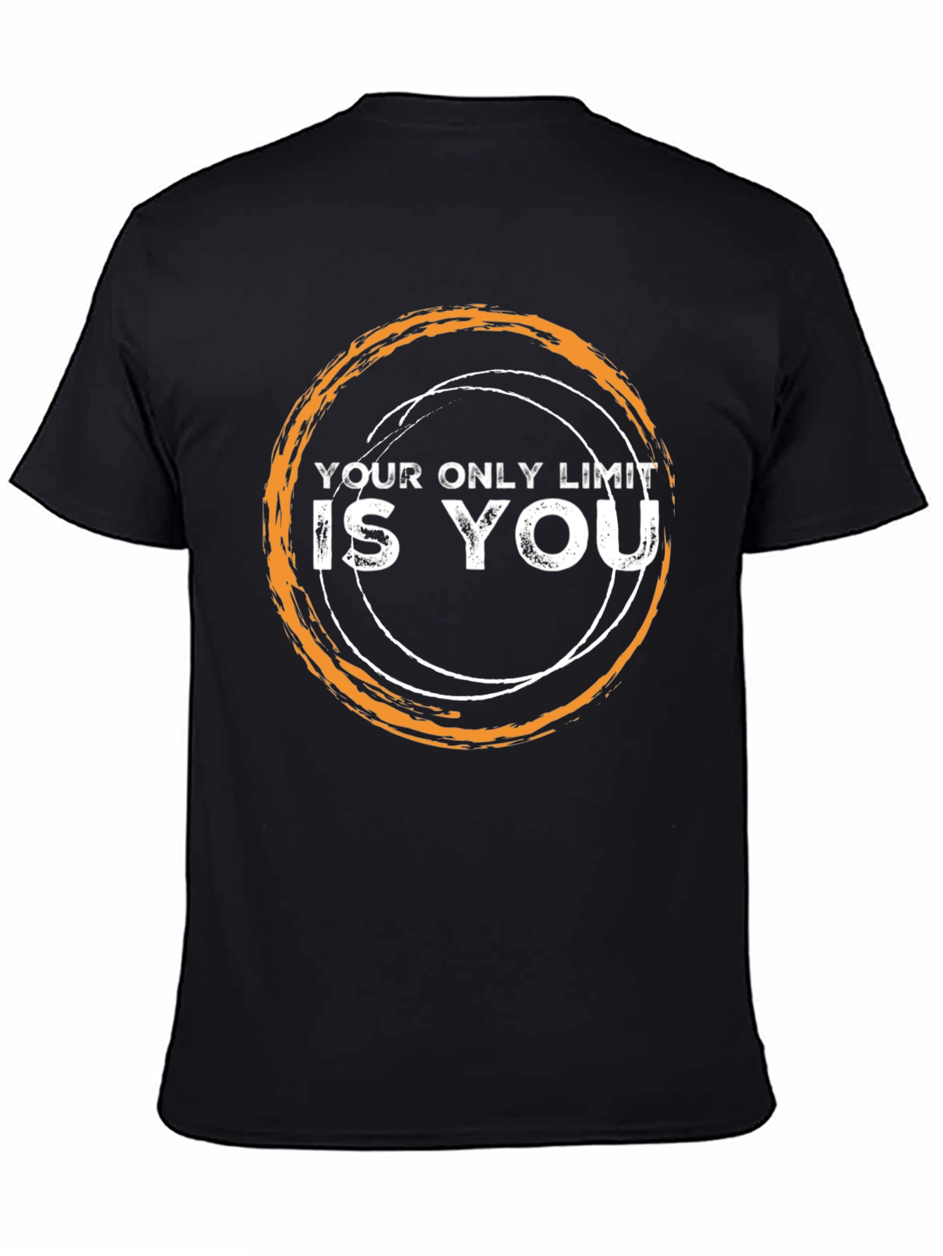 Motivational T-Shirt: Your Only Limit Is You Black Crew Neck