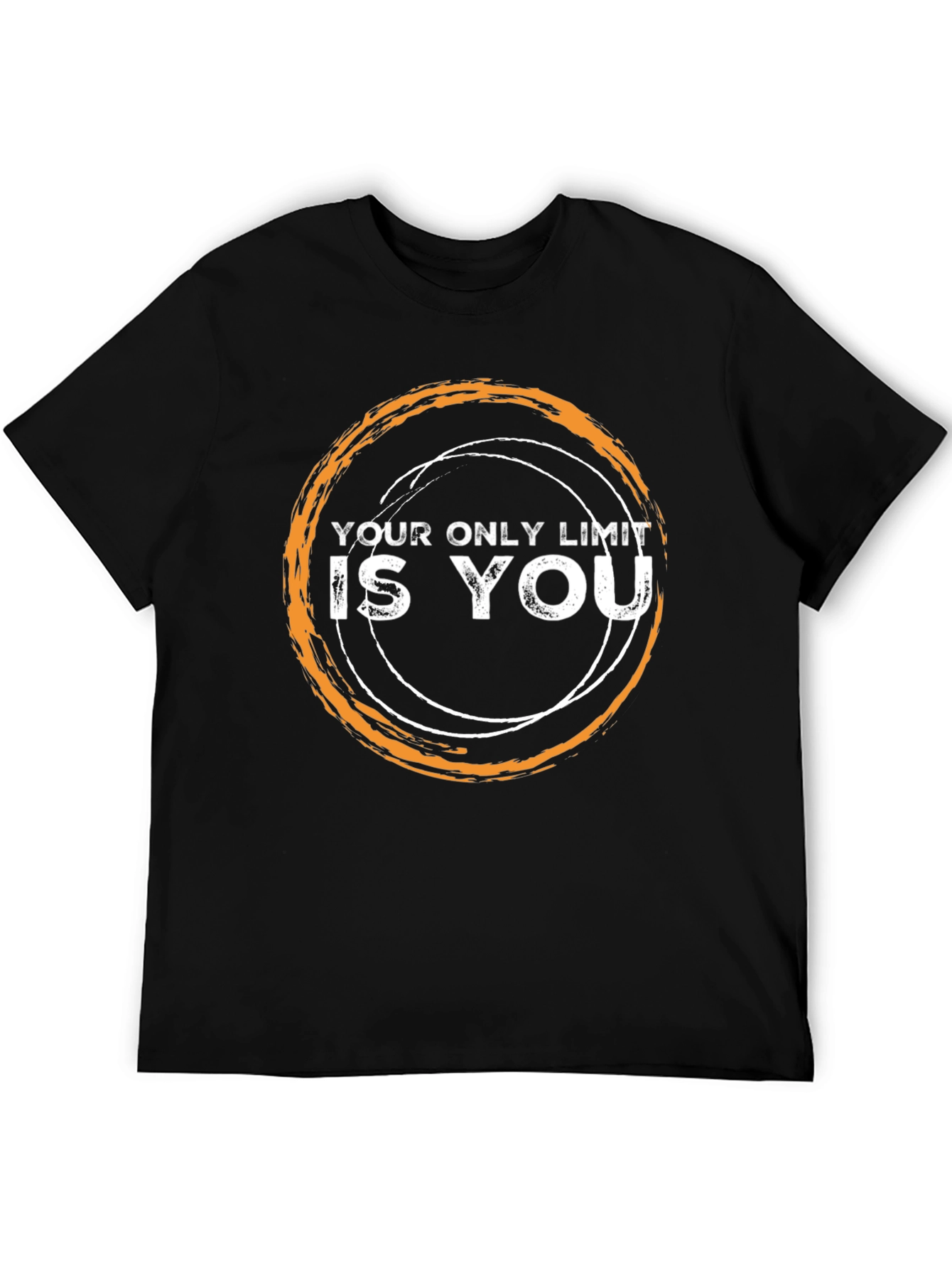 Motivational T-Shirt: Your Only Limit Is You Black Crew Neck