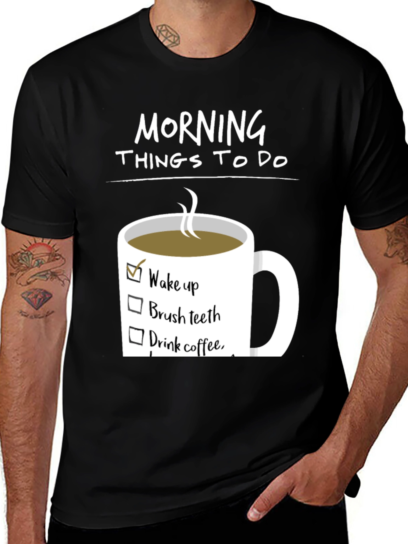Morning To-Do List Coffee T-Shirt