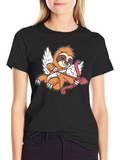 Cupid Sloth Graphic Tee - Black