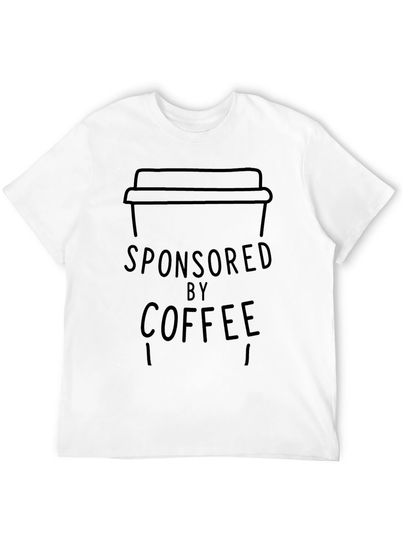 Sponsored by Coffee T-Shirt - Unisex Soft Cotton Tee