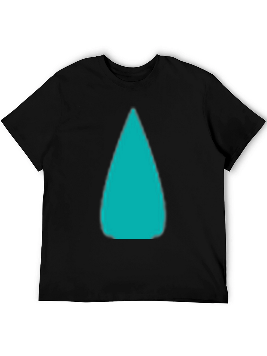 Mens Black T-Shirt with Abstract Aqua Design