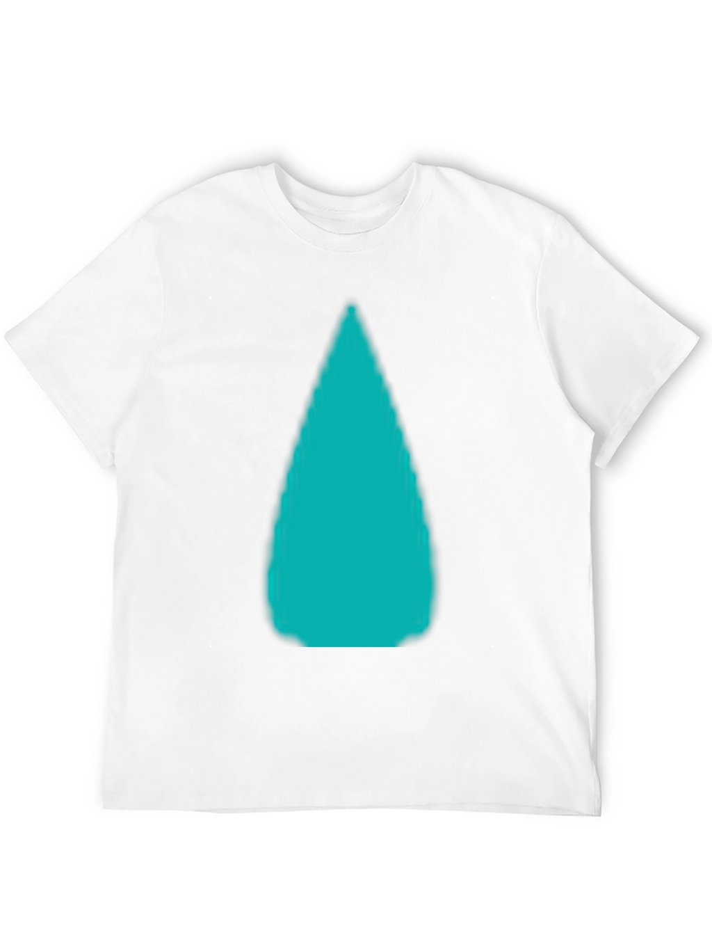 Mens Black T-Shirt with Abstract Aqua Design