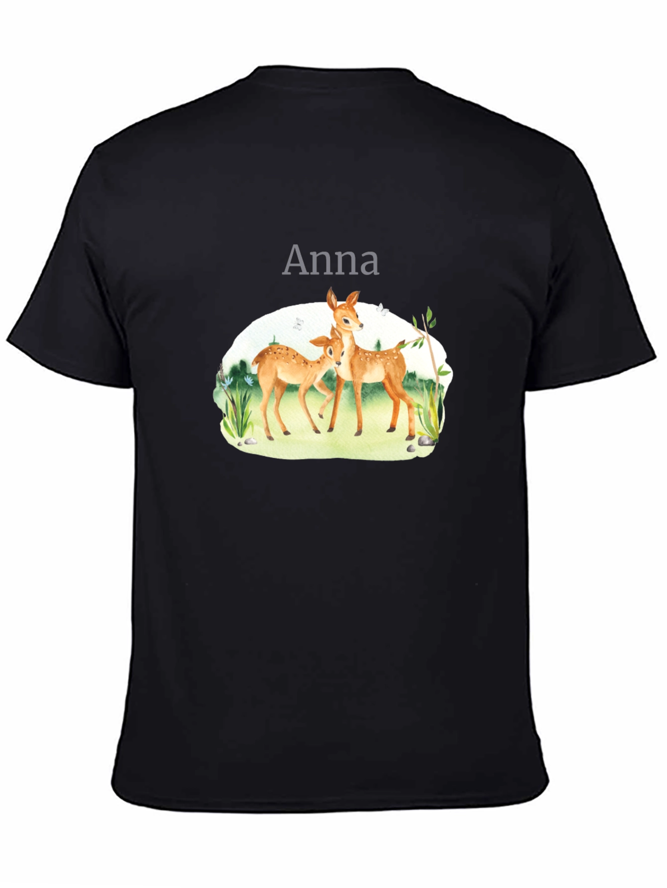 Deer Graphic Tee - Anna - Black