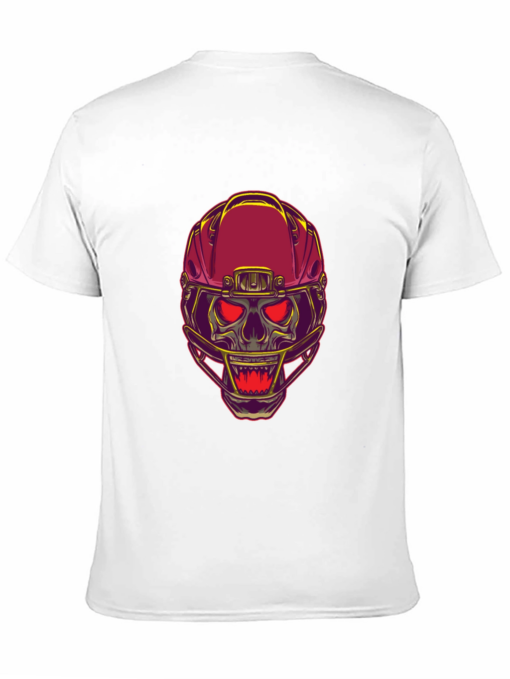 Skull Football Helmet Graphic T-Shirt - Bold Design