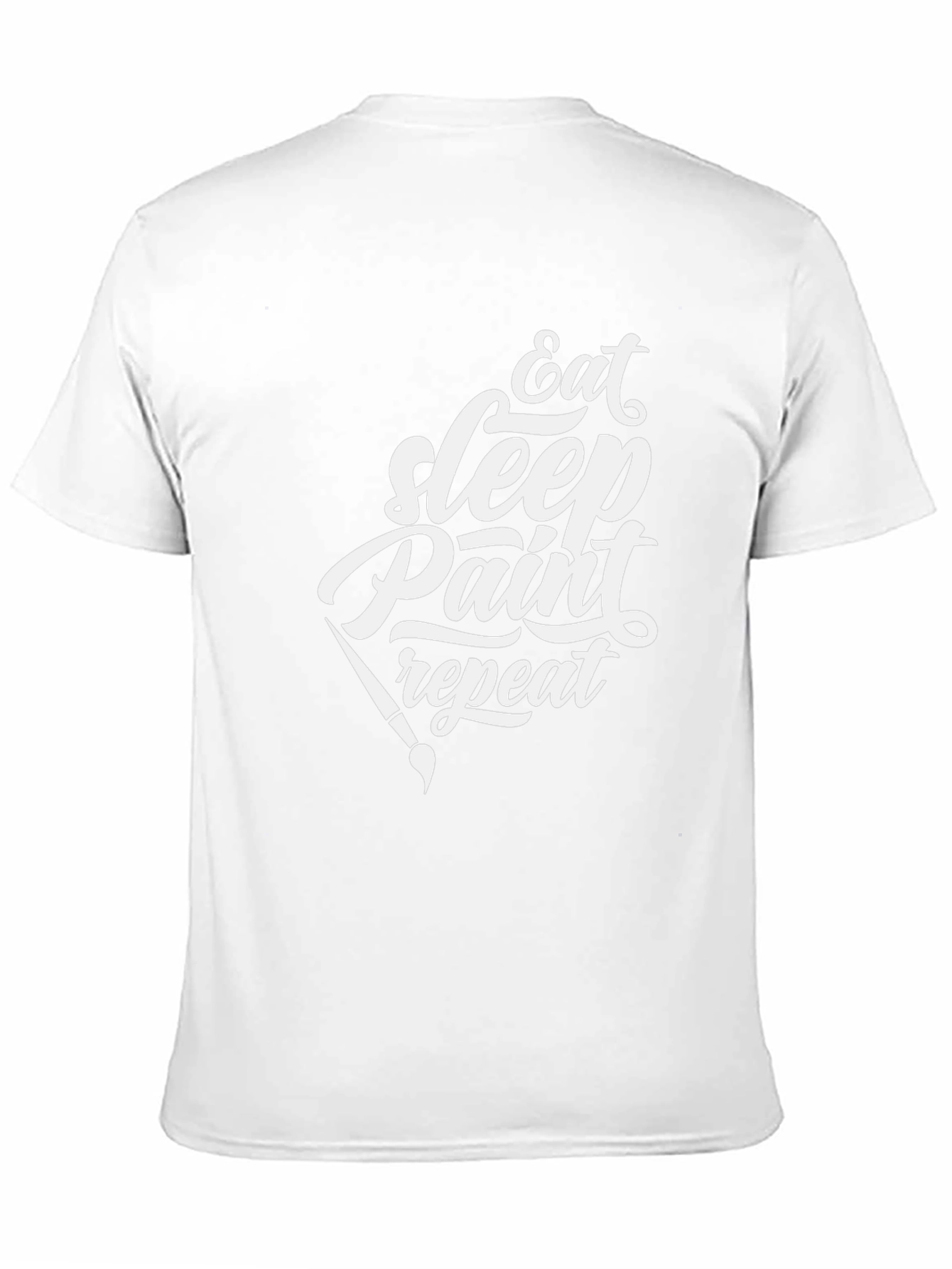 Eat Sleep Paint Repeat Black Graphic T-Shirt