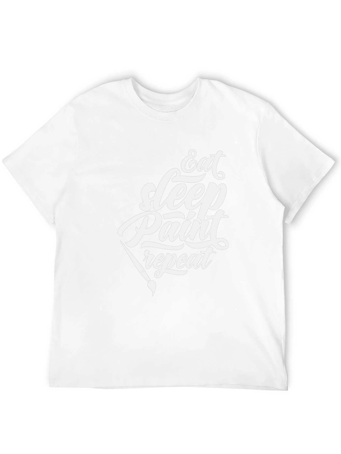 Eat Sleep Paint Repeat Black Graphic T-Shirt