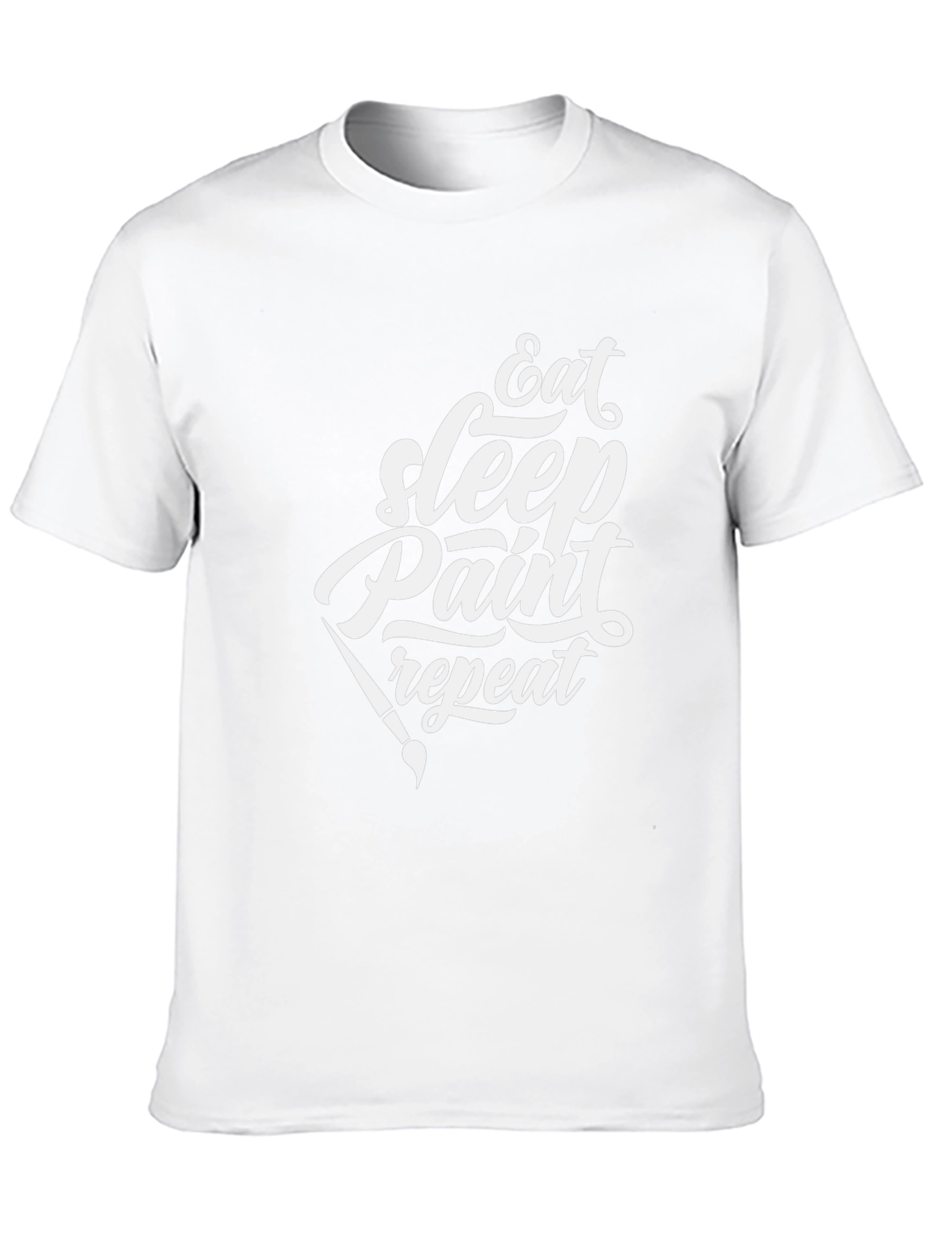 Eat Sleep Paint Repeat Black Graphic T-Shirt