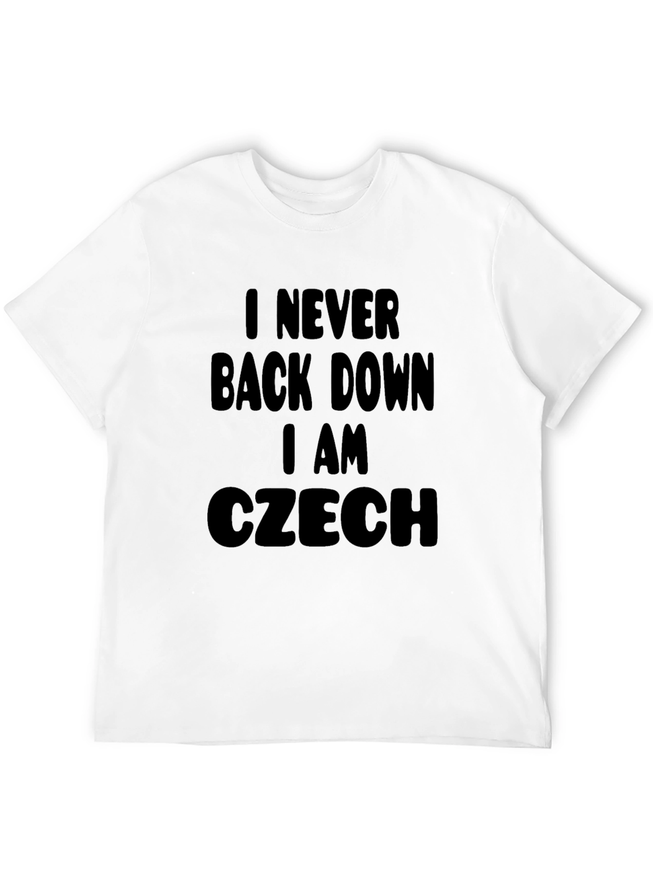 I Never Back Down Czech Black T-Shirt