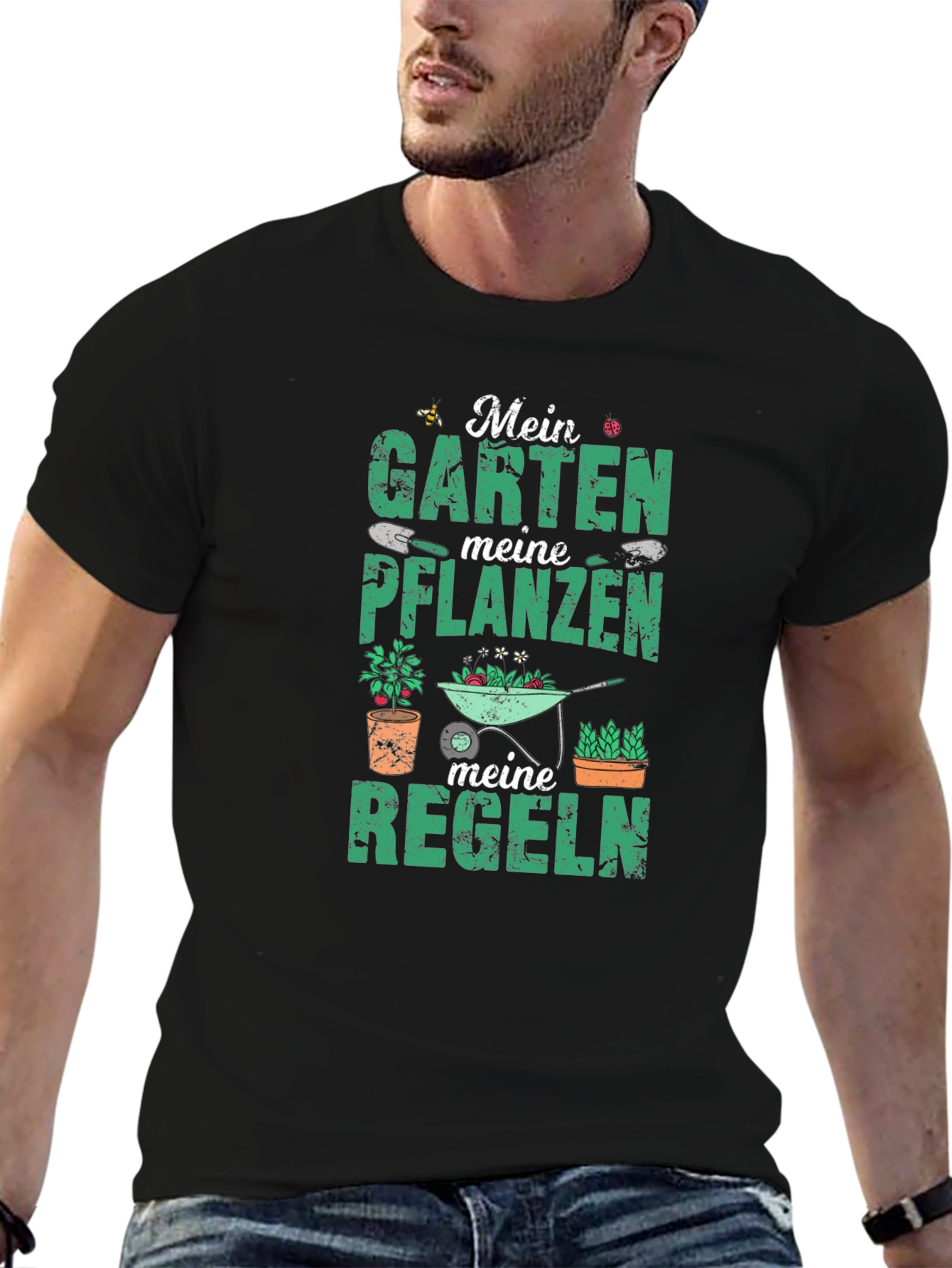 Gardening Rules Black T-Shirt