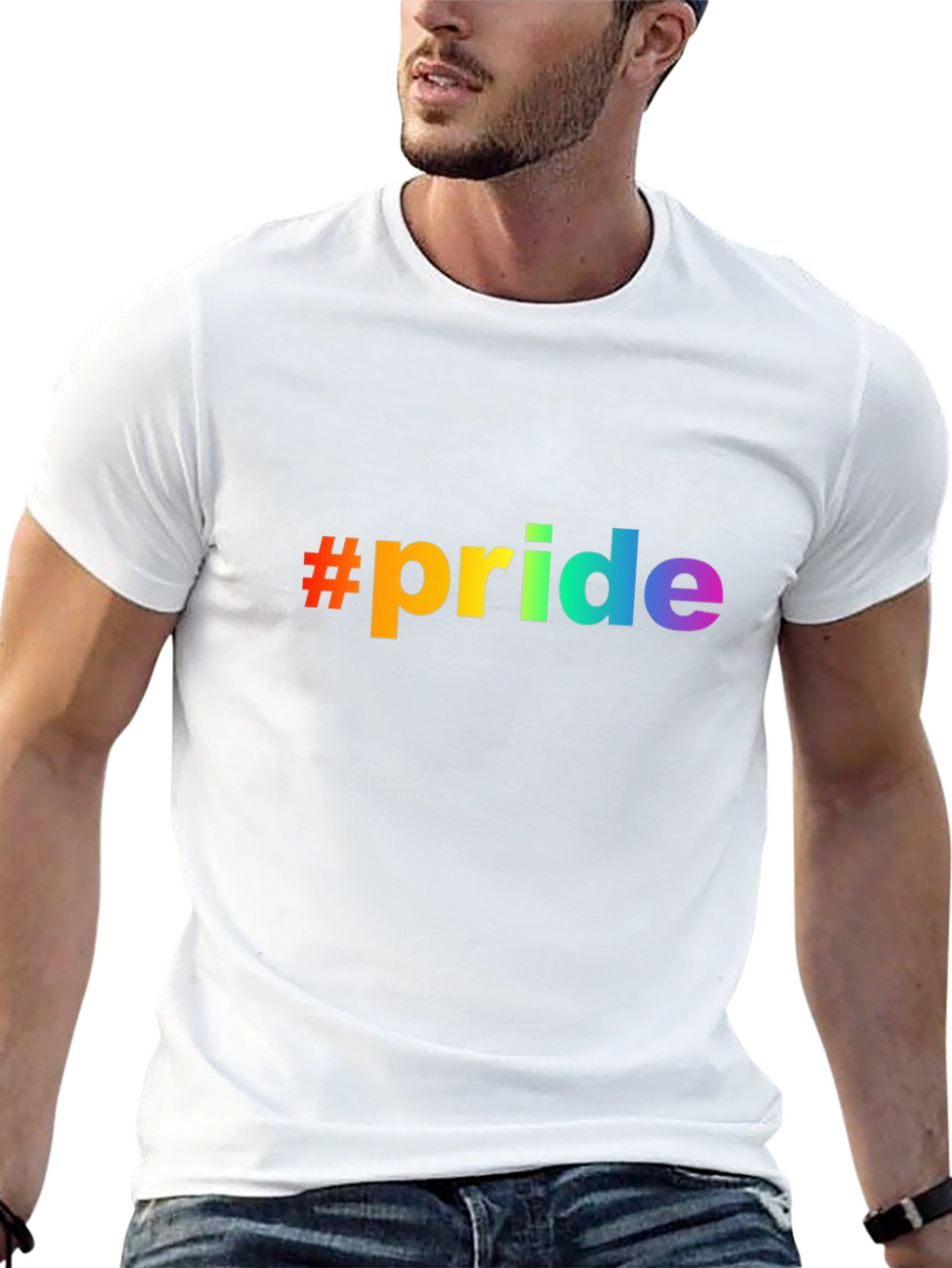 Pride Rainbow Graphic Tee - Black Unisex T-Shirt