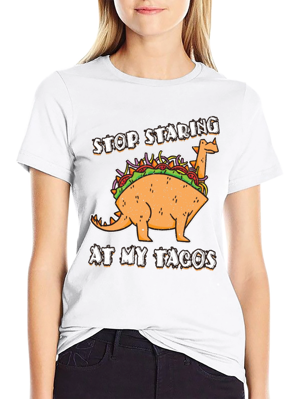Dino Taco T-Shirt - Stop Staring At My Tacos!