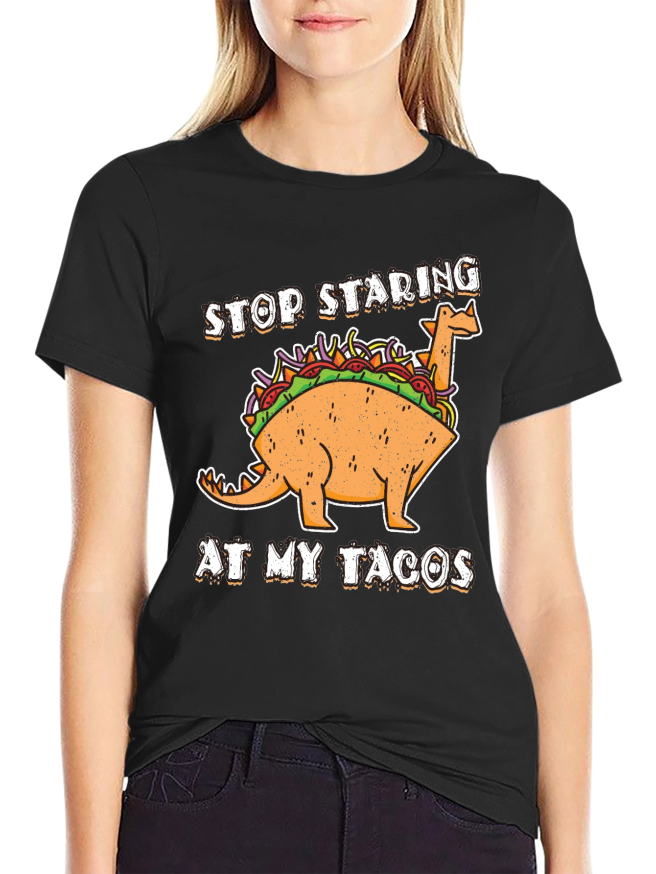 Dino Taco T-Shirt - Stop Staring At My Tacos!