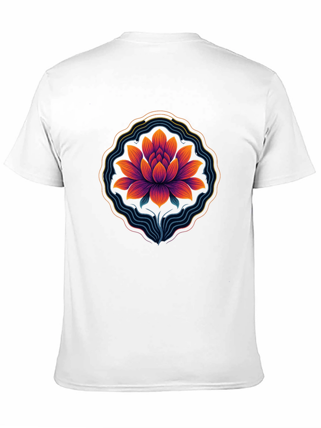Lotus Blossom Graphic Tee - Mens Black T-Shirt