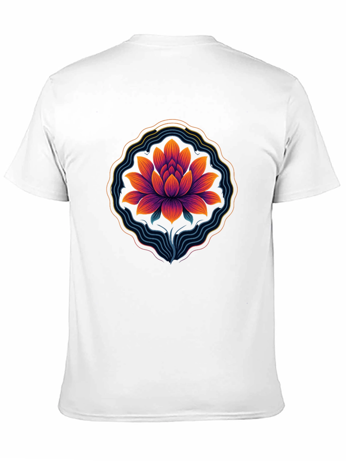 Lotus Blossom Graphic Tee - Mens Black T-Shirt