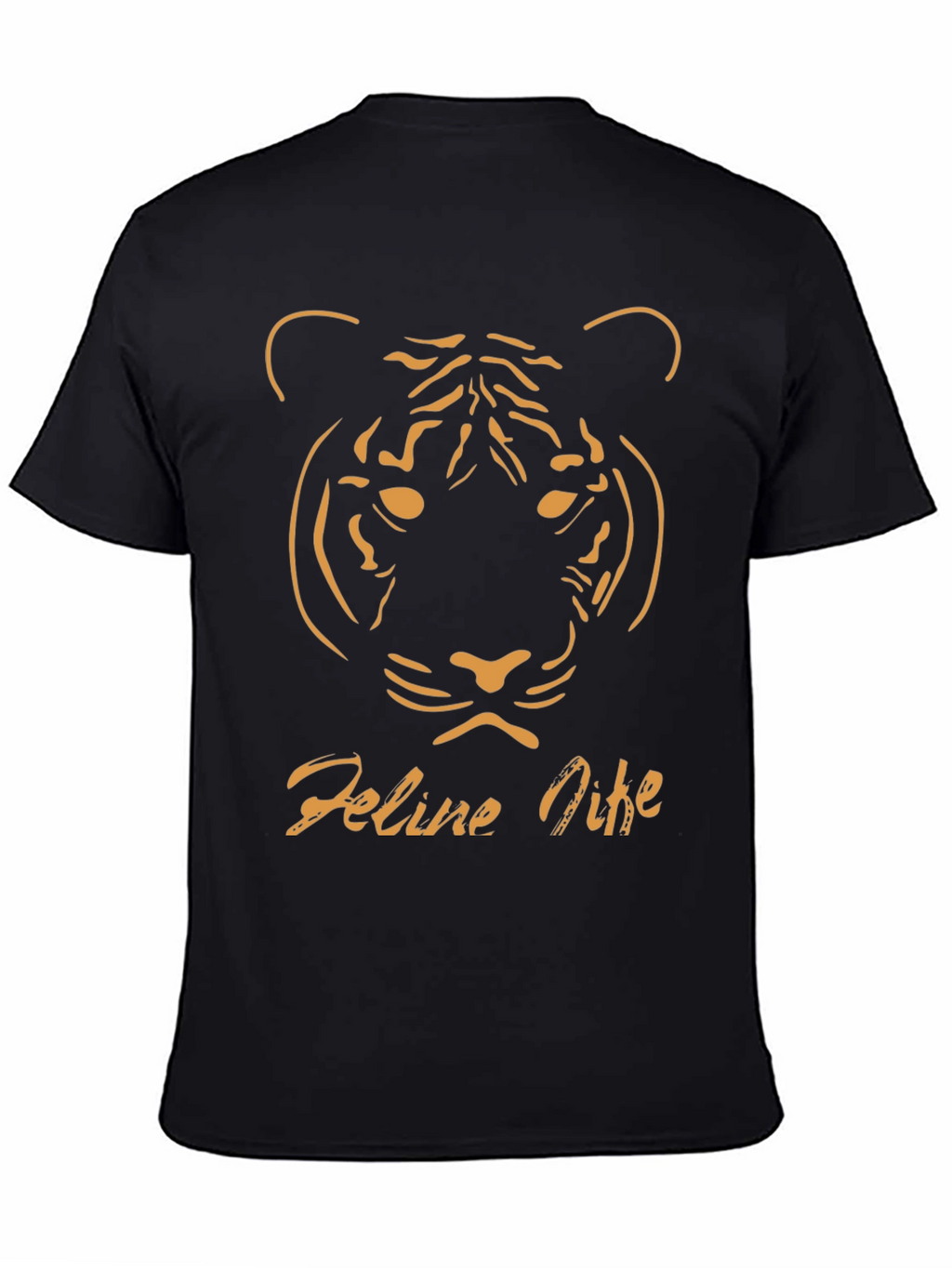 Feline Nine Graphic Tee - Black Tiger Design