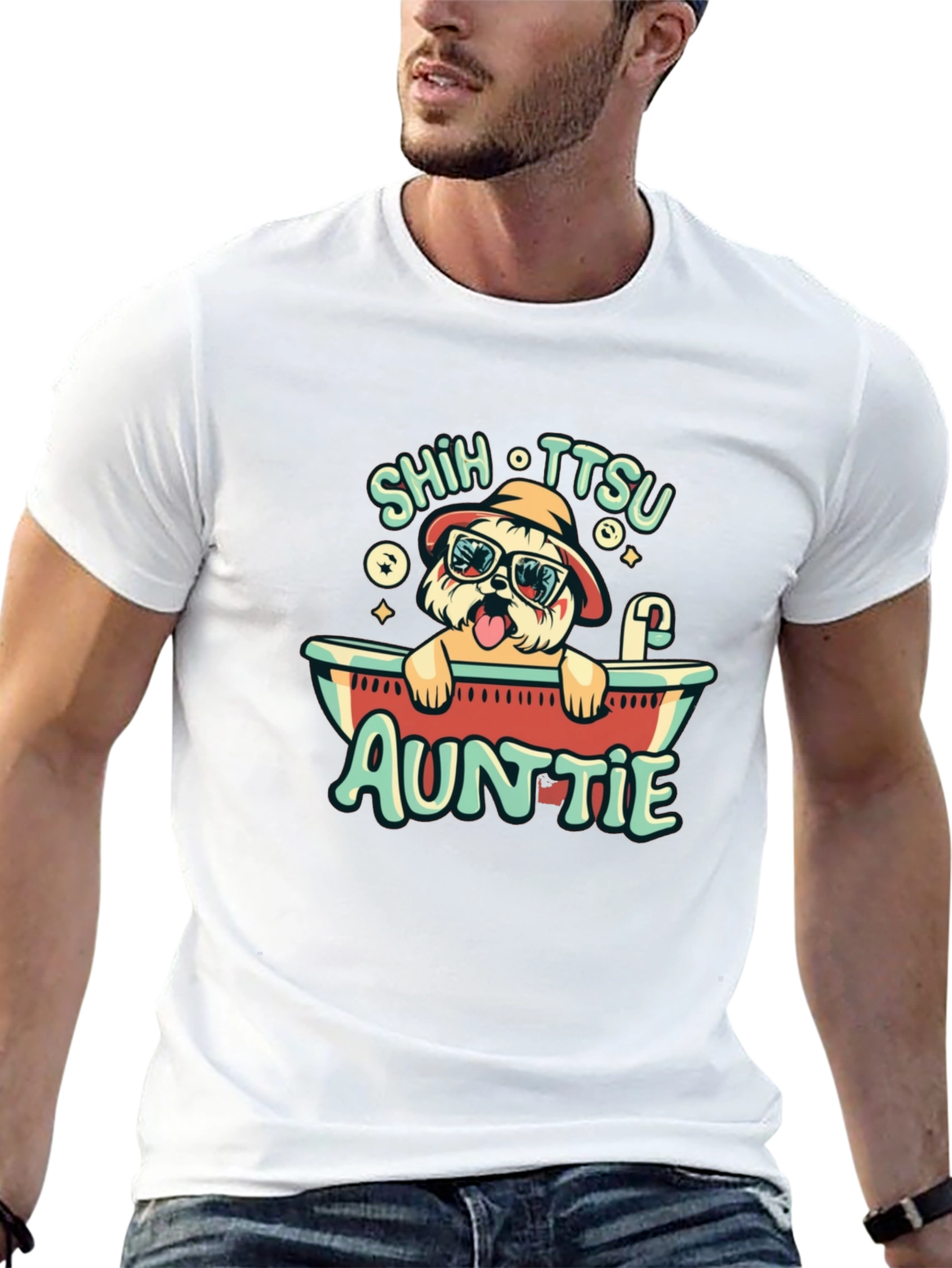 Shih Tzu Auntie T-Shirt - Dog Lover Tee