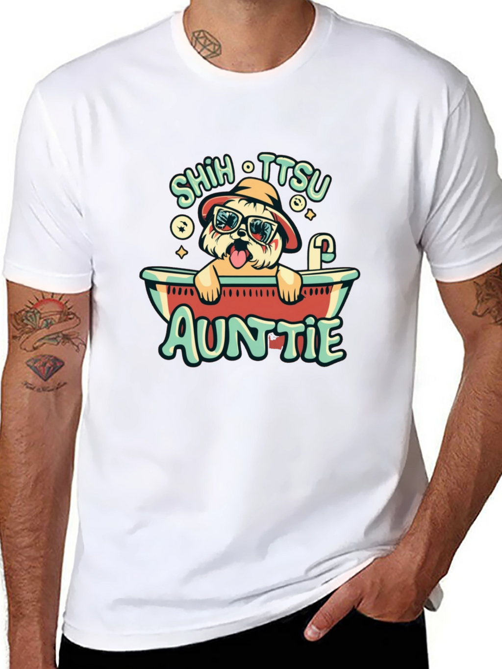 Shih Tzu Auntie T-Shirt - Dog Lover Tee