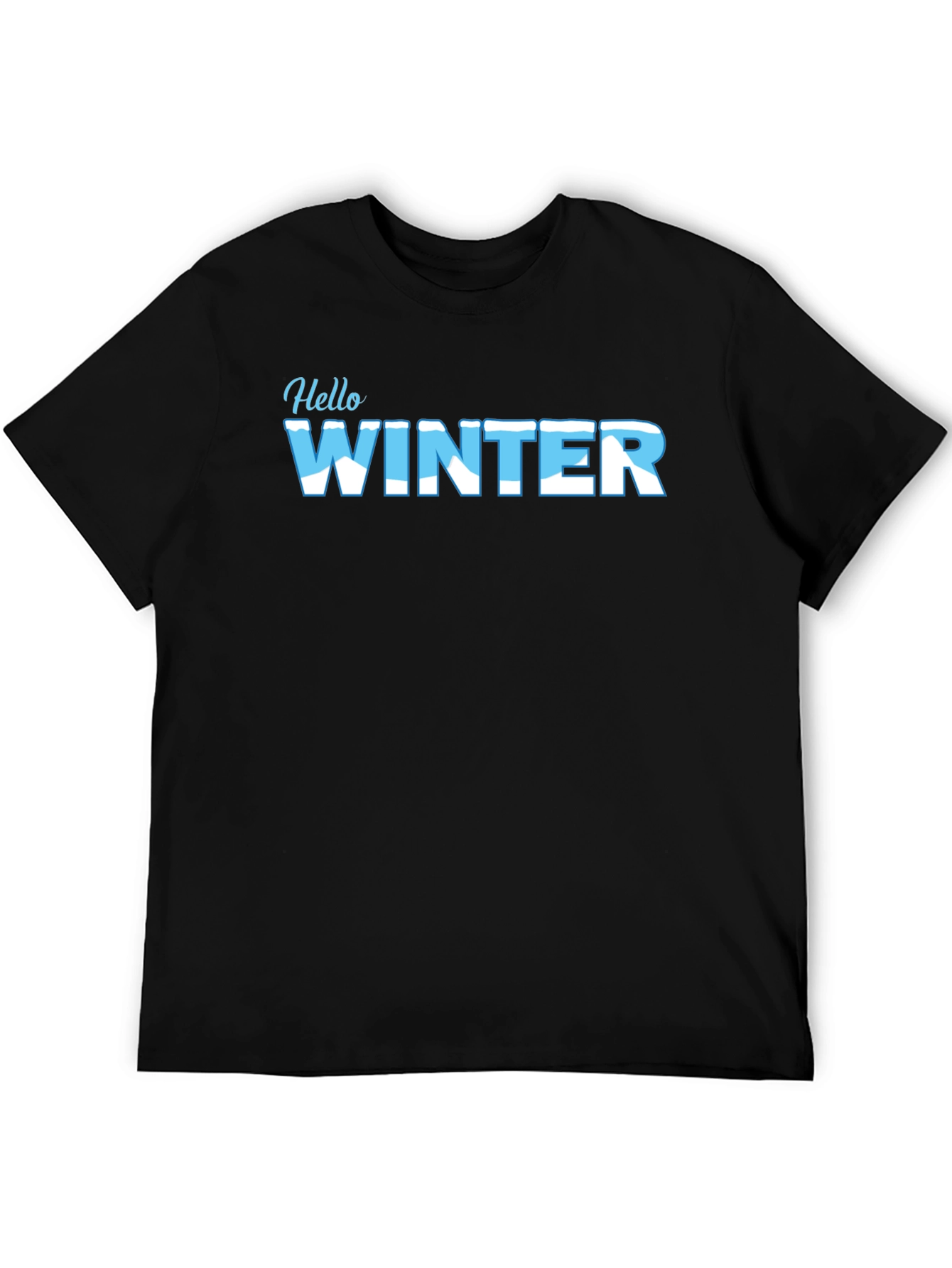 Hello Winter Black Graphic Tee